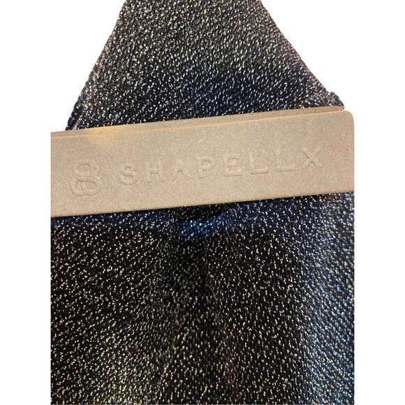 NWT Shapellx women’s long sleeve, maxi, shaping glittery gray dress S/XL - Picture 6 of 7